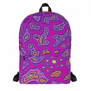 Backpack purple, lilac and pink